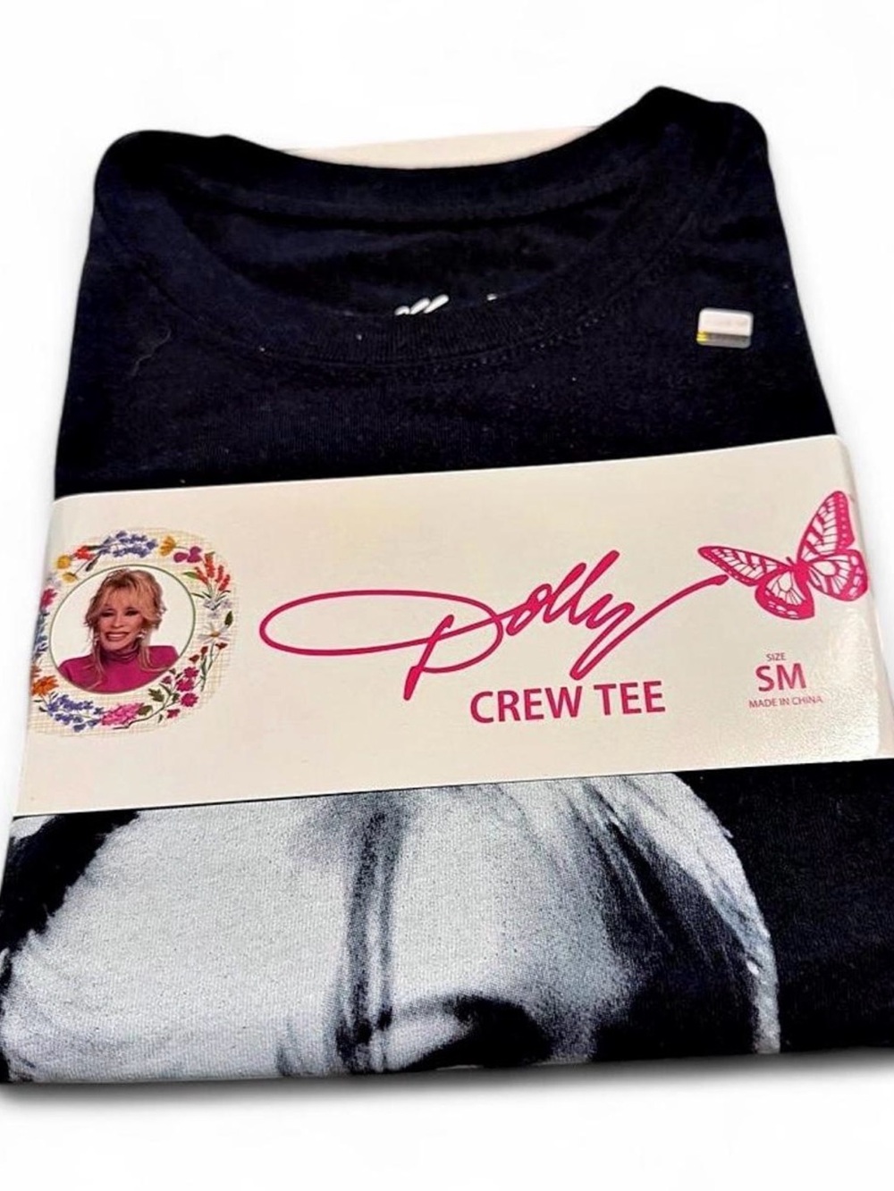 New Black Dolly Parton Tee size Small